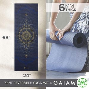 Tapete de <span class=keywords><strong>Yoga</strong></span> Rectangular Extra Grueso Antideslizante Reversible <span class=keywords><strong>Gaiam</strong></span> Premium de 6 mm para Todo Tipo de <span class=keywords><strong>Yoga</strong></span>/Pilates (68" X 24" 3.08 Lbs) - Product Image 3