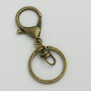 30mm कुंजी अंगूठी प्राचीन कांस्य के. सी. सोने के रंग लॉबस्टर Clasps कांटों कुंजी जंजीरों चाभी के छल्ले विंटेज DIY के गहने सामग्री निष्कर्ष