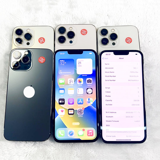 Use Mobile Phone Low Price A+/B Quality Cheap Used iPhone 13 Pro Max 512gb Cost-effective Bulk Used Phones Wholesale Telephone