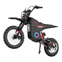 Moto électrique tout-terrain pour adultes 1500W à moteur central 48V 27Ah, roues F14 R12 pouces, 60km/h, autonomie 40km, cyclomoteur électrique, vente en gros