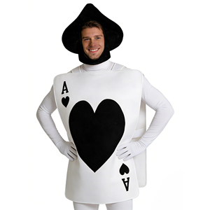 Juego de Cartas de Póquer As de Corazón/Picas para Juego de Roles - Disfraz Divertido para Parejas, Fiesta, Halloween - Product Image 4