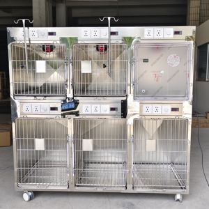 304 paslanmaz çelik veteriner tıbbi terapi kafes <span class=keywords><strong>ICU</strong></span> oksijen kafesli cerrahi aletler ekipmanları - Product Image 2