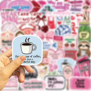 50 Pezzi <span class=keywords><strong>Adesivi</strong></span> Graffiti Rosa con Citazioni Motivazionali per Ragazze, Decorazioni per Telefoni e Bottiglie, Sticker Ispirazionali per l'Autostima - Product Image 4