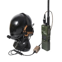Auriculares Tácticos de Comunicación FCS COMTAC3 C3 con Cancelación de Ruido, Montados en la Parte Trasera, con Orejeras, Cableados, Resistentes al Polvo IP5X, Sonido de Alta Fidelidad