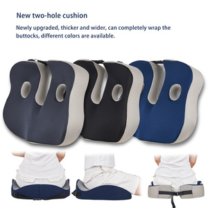 Jiyimei YM-C358 chỉnh hình Ghế hỗ trợ mông đệm thắt lưng hỗ trợ gối Bộ nhớ bọt đau đôi lỗ xe Ghế đệm - Product Image 5