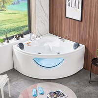 Baignoire autoportante triangulaire à bulles et massage, contrôle intelligent, chauffage à température constante, style européen pour usage domestique