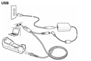 MT-Zebra LI3678-SR3U42A0S1C Kit de Carga USB Inalámbrico para Lector de Códigos de Barras Láser 1D Sin Enchufe de Alimentación - Product Image 3
