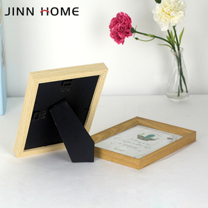 Jinnhome Cadre photo personnalisé 4x6 5x7 en bois massif naturel Cadre photo en verre haute définition pour table ou tenture murale - Product Image 5