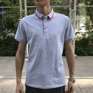 Mode nouveau solide blanc 260g 100% coton en gros respirant été polos à manches courtes garçon Sport hommes T-shirt - Product Image 3