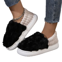 Chaussons personnalisés en coton floral et fourrure pour hommes et femmes, respirants, pour usage domestique en hiver, fabriqués en petites quantités par le fabricant