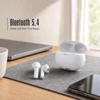 Écouteurs sans fil Bluetooth 5.4 semi intra-auriculaires TWS avec affichage LED de la batterie, étui de charge Type-C, écouteurs pour le sport