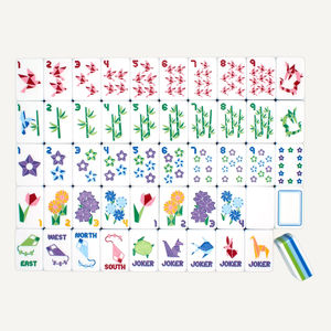 Nouveau jeu de Mahjong américain <span class=keywords><strong>d</strong></span>'animaux en <span class=keywords><strong>origami</strong></span>, en <span class=keywords><strong>papier</strong></span> acrylique cinq couches, blanc, <span class=keywords><strong>vert</strong></span>, bleu, créatures pliables, motifs floraux, cadeau unique - Product Image 2