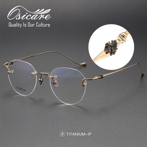 Thương hiệu sang trọng không có vành cổ điển hợp thời trang Porte mặt nhật Sans monture De Luxe men Eyewear Titan Kính mắt trực tuyến Kính mắt Frames - Product Image 4