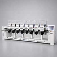 Machine à broder informatisée à grande vitesse FUJA à 8 têtes, machine à broder industrielle numérique multi-têtes avec 12/15 aiguilles