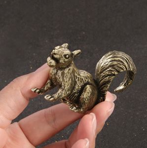 نمط الرجعية السنجاب تمثال الإبداعية النحاس الحلي مجموعة الحرف اليدوية - Product Image 3