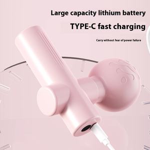 Pistola de masaje de alivio corporal de terapia de calor inalámbrica portátil Motor sin escobillas de doble cabezal que funciona con pilas Velocidad de fascia de tejido profundo - Product Image 6