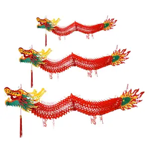 Tahun Baru Cina dekorasi rumah mewah kertas kerajinan gantung festival lentera naga perahu ornamen naga mainan lentera Cina