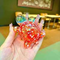 Ornements Tortue en Résine, Accessoires 10 Designs, Vente en Gros, Figurines de Bureau en Acrylique avec Liquide Flottant, Cadeaux pour Enfants, Jouets Promotionnels