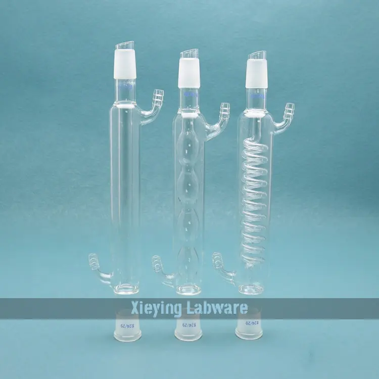 Alta resistencia a la temperatura de laboratorio Boro 3,3 de vidrio condensador con fundido Liebig/Bulbed... Allihm/Colied Graham tubo interior