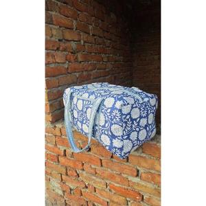Traditional Block Print Cotton Quilted Duffle <b>Bag</b> Handcrafted Stylish Lightweight Durable And Spacious <b>Bag</b> - Product Image 3