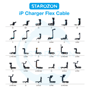 Starozon ชิ้นส่วนชาร์จไฟแบบถอดประกอบได้สำหรับ <span class=keywords><strong>iPhone</strong></span> 6 <span class=keywords><strong>7</strong></span> 8 G XR XS 11 12 13 14 15 16 17 Mini E Air <span class=keywords><strong>Plus</strong></span> Pro MAX อะไหล่สำรอง - Product Image 2