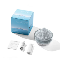 Nouvelle Arrivée 2026 – Diffuseur d'Arômes et Humidificateur d'Eau de Table pour la Maison, Effet Flamme Volcan Bleue et Pulvérisation Méduse, Réservoir 260ml