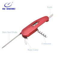 Termometer Masak Digital SW Customized OEM/ODM dengan Penunjuk Lipat, Termometer Makanan Bacaan Instan untuk Memasak di Dapur dan Panggangan