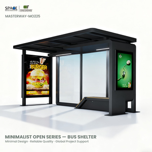 Xe buýt ngoài trời dừng hộp đèn với hai mặt hiển thị áp phích khung - Product Image 1