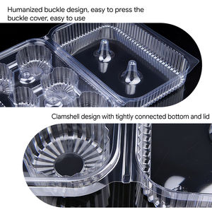 กล่องพลาสติกใสแบบใช้แล้วทิ้งสำหรับบรรจุเค้ก ผลิตจากวัสดุรีไซเคิลเกรดอาหาร  สามารถปรับแต่งได้ - Product Image 2