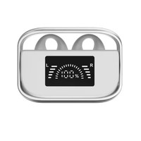 Écouteurs TWS G100 à design rotatif tendance, innovants, sans fil, à clip d'oreille, en TPU avec batterie externe et réduction de bruit