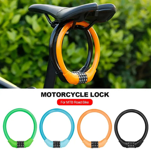 Portable 4-Digit <strong>Code</strong> Bike <strong>Lock</strong> for Mountain Bike <strong>Security</strong> Bicycle <strong>Lock</strong> for <strong>Motorcycle</strong> Scooter - Product Image 2