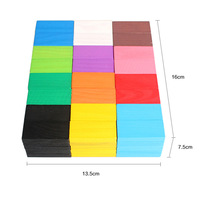 Blocs de construction de jouets éducatifs pour enfants de haute qualité 12 blocs de construction de couleur 120 blocs de construction de domino en bois jouets de jeu de bricolage