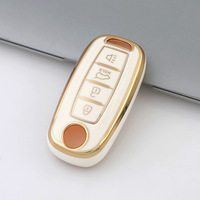 Funda Protectora de TPU para Llave de Coche, Directo de Fábrica, para Venucia Qichen T90 D60 T60 T70, Control Remoto de 4 Botones, Borde Dorado, Accesorio