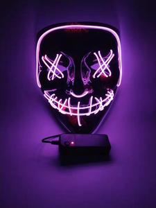 Popolare di Colore di Disegno Su Misura LED EL Filo di Spurgo <span class=keywords><strong>Maschera</strong></span> di <span class=keywords><strong>Halloween</strong></span> Decorazione <span class=keywords><strong>maschera</strong></span> Luminosa - Product Image 3