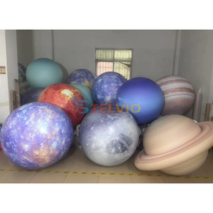 Decoración de Fiesta Temática Espacial, Planeta Inflable, Tierra Inflable, Luna, Nueve <span class=keywords><strong>Planetas</strong></span> Colgantes, Modelo LED - Product Image 2