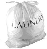 Laundry Garbage <b>Bags</b> HDPE with Heat <b>Seal</b> Closure Offset Printed Disposable for Factory Travel Hospital - Product Image 4