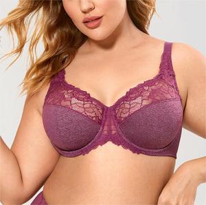 <span class=keywords><strong>Reggiseno</strong></span> in pizzo a copertura totale taglie forti da donna 75-110 <span class=keywords><strong>Coppa</strong></span> B C <span class=keywords><strong>D</strong></span> DD E F G H I J K Push-up Intimo - Product Image 4