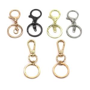 Black lobster clasp rotating <b>dog</b> leash claw clip with keyring, gold zinc alloy, ISO <b>light</b> keychain, UV printing, 1 color - Product Image 2