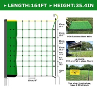Clôture en filet portable pour moutons et chèvres, système d'enclos pour animaux d'élevage en extérieur, clôture électrique en filet