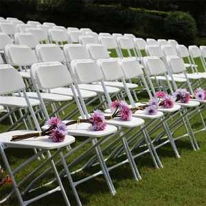 Sillas plegables de plástico blanco para jardín para fiesta - Product Image 2