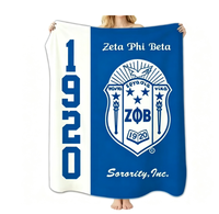 Nouvelle couverture en flanelle ZPB Zeta Phi Beta, douce, pour canapé, lit, maison, bureau, cadeau de Noël, personnalisez votre nom, motif, texte