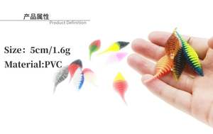 Señuelo de pesca de alta calidad OEM de 50mm y 1,6G, gusano de cola de aguja suave de doble Color para pesca de trucha, cebo suave, Kit de señuelo suave para perca - Product Image 2
