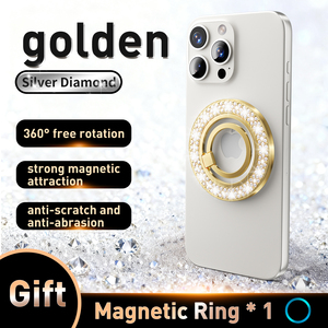 Anillo de Dedo con Cristales de Lujo y Soporte para Teléfono Inteligente, Accesorio Universal para Teléfono Móvil - Product Image 3