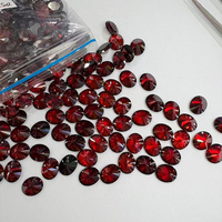 EMEJEWE Vente en gros usine 5A Zircone cubique de laboratoire rouge grenade taille ovale, pierre précieuse en vrac pour sertissage de bijoux, effet de jeu de couleurs/feu