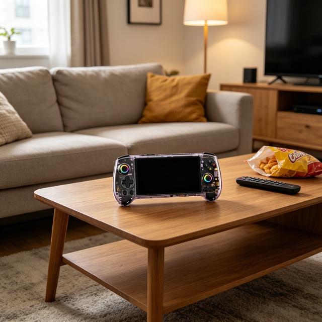 Childhood Themed Retro Game Console Handheld Warm Toned Handheld Video Game Console for Old Player Memory