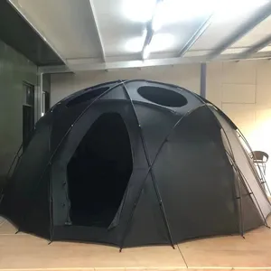 스토브 잭 구멍 공급 업체 야외 캠핑 반구 돔 텐트 측지 구조 5 + 사람 하프 볼 텐트