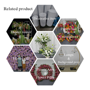 Arreglo Floral Artificial de Seda Blanca y Verde, Centro de Mesa Floral con Soporte para Decoración de Eventos, Bodas y Regreso a Clases - Product Image 5