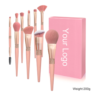 Ensemble de pinceaux de maquillage rose professionnel pinceaux de maquillage fond de teint fard à paupières Contour cosmétiques pinceaux cadeau - Product Image 2