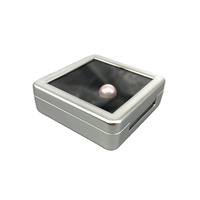BXR Noir Blanc Bare Stone Box Argent Clamshell Rectangle Bijou Présentoir avec Taille Personnalisée pour la Présentation de Bijoux Premium