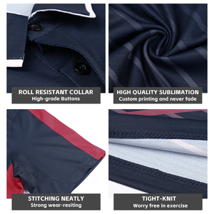 Maglia da Calcio Personalizzata con Colletto a Polo, Traspirante in Poliestere, Vestibilità <span class=keywords><strong>Slim</strong></span>, Magliette Polo Sublimate per Divisa Squadra di Calcio - Product Image 3